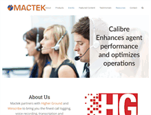 Tablet Screenshot of mactek-inc.com